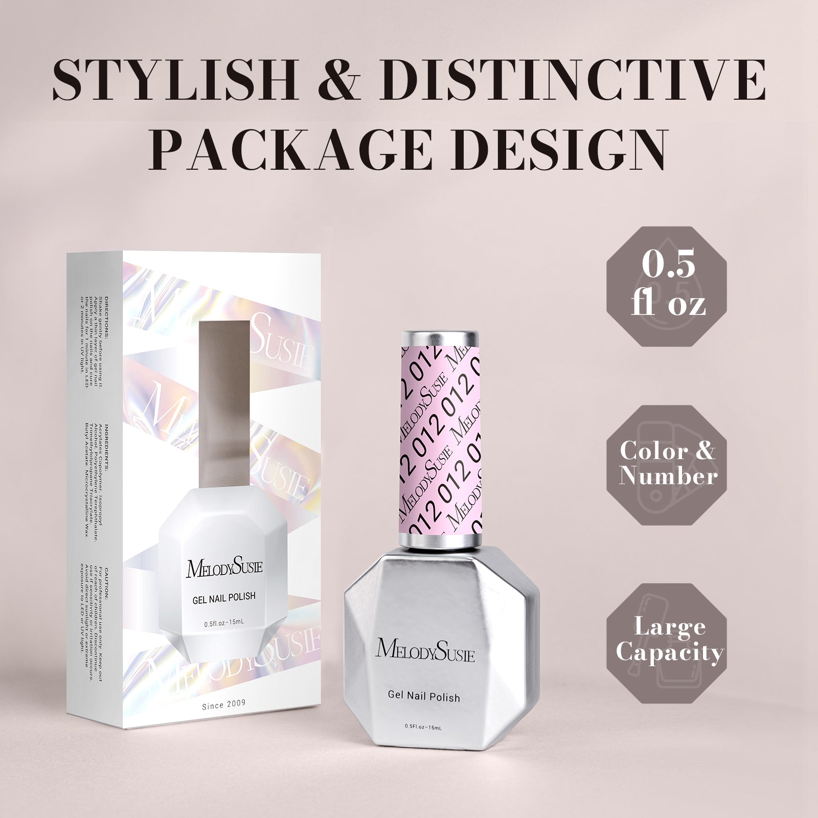 012 Milky Pink - TPO-Free Faster UV Curing Gel Nail Polish 0.5 fl oz/15ml - 图片5