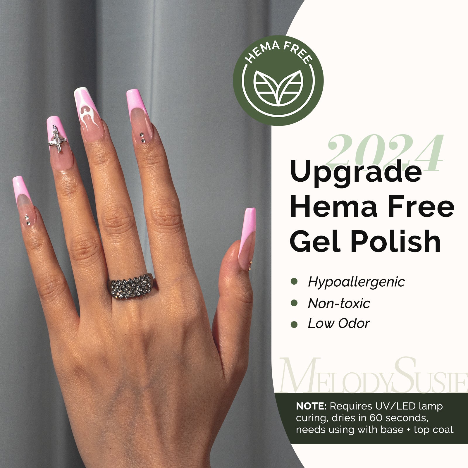 012 Pretty Pink - HEMA-Free Gel Nail Polish 0.5 fl oz/15ml - 图片2