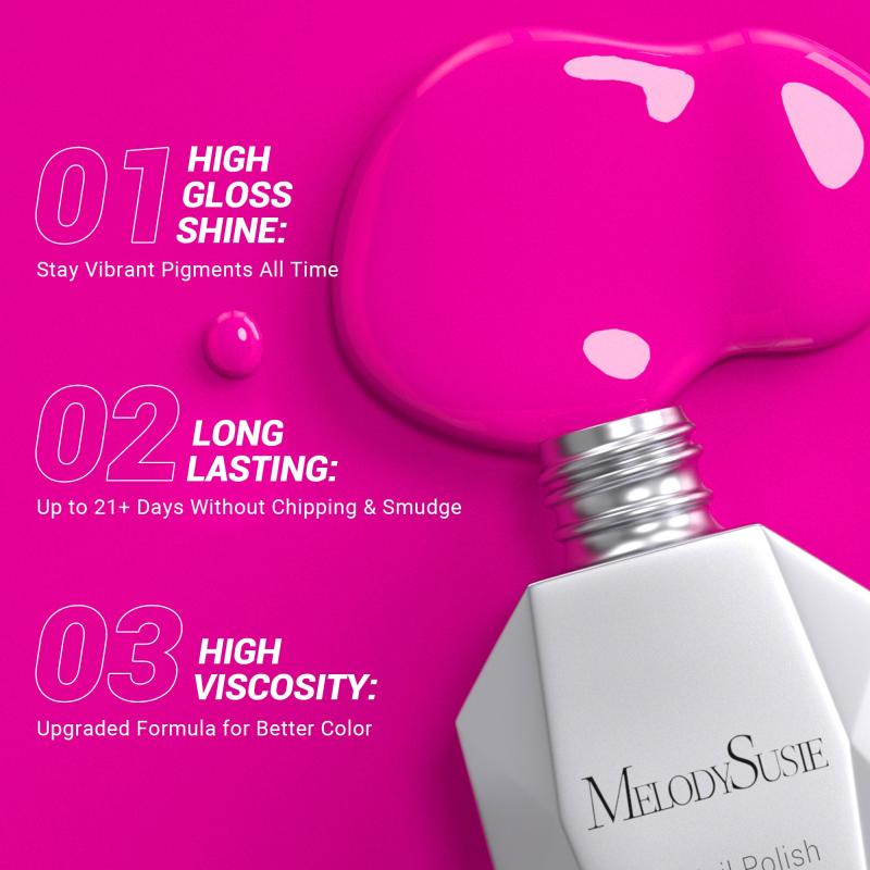 027 Neon Pink - TPO-Free Thick Gel Nail Polish(15ml)