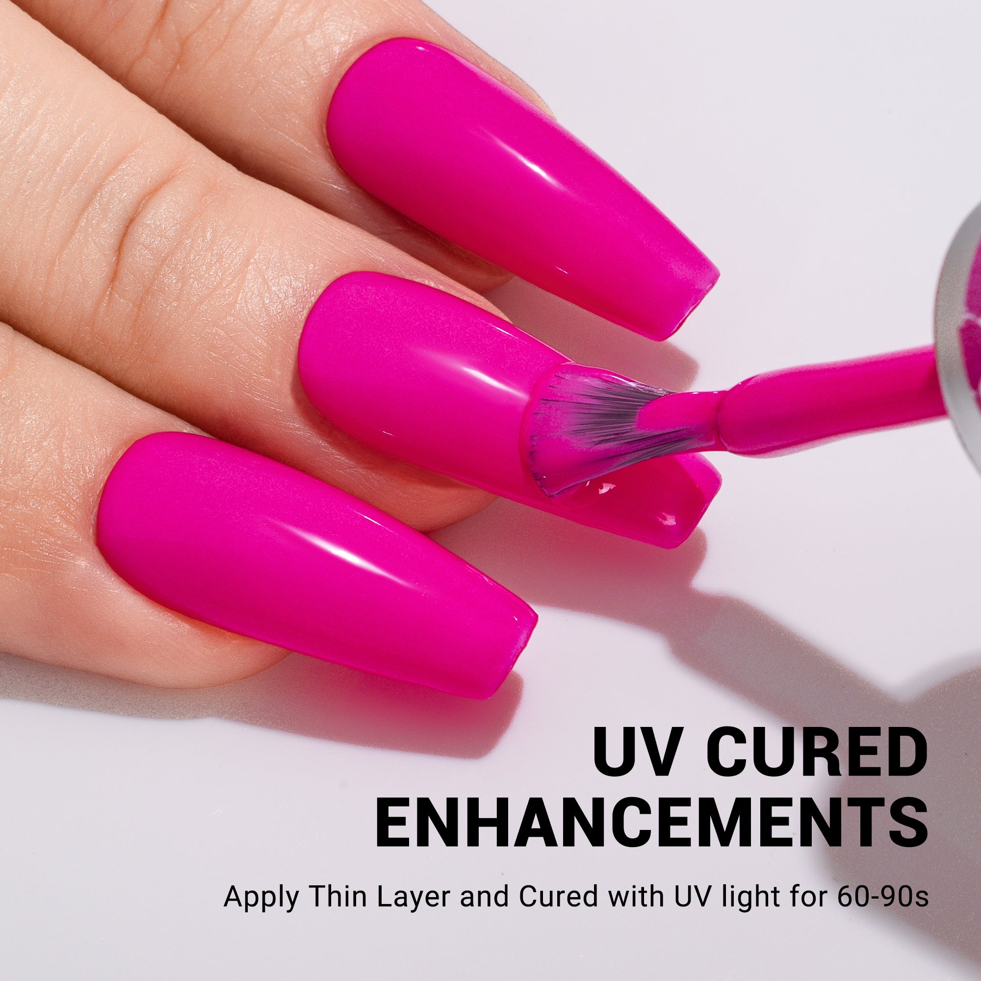 027 Neon Pink - TPO-Free Thick Gel Nail Polish(15ml) - 图片3