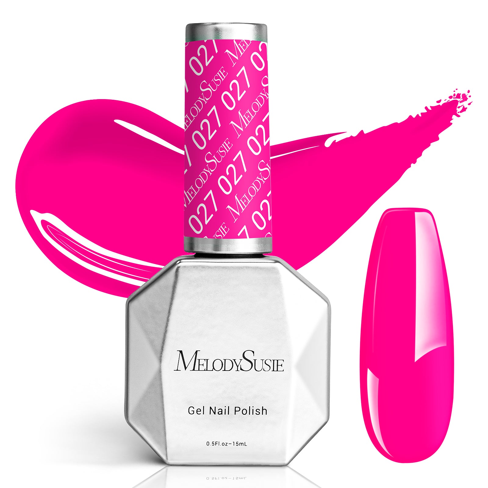 027 Peony Pink - TPO-Free Faster UV Curing Gel Nail Polish 0.5 fl oz/15ml - 图片5