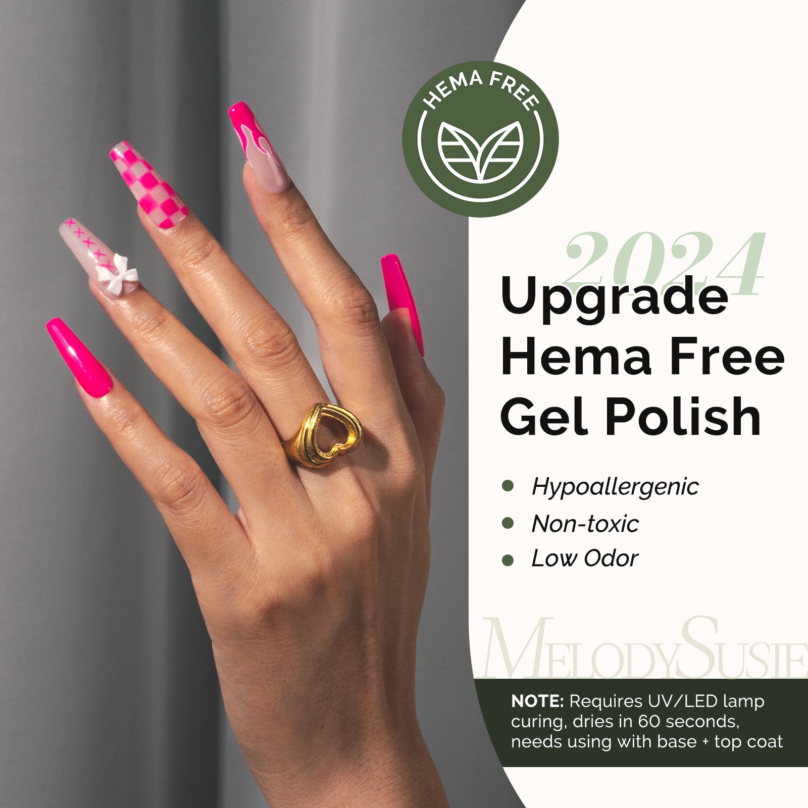 027 Peony Pink- HEMA-Free Gel Nail Polish 0.5 fl oz/15ml - 图片2