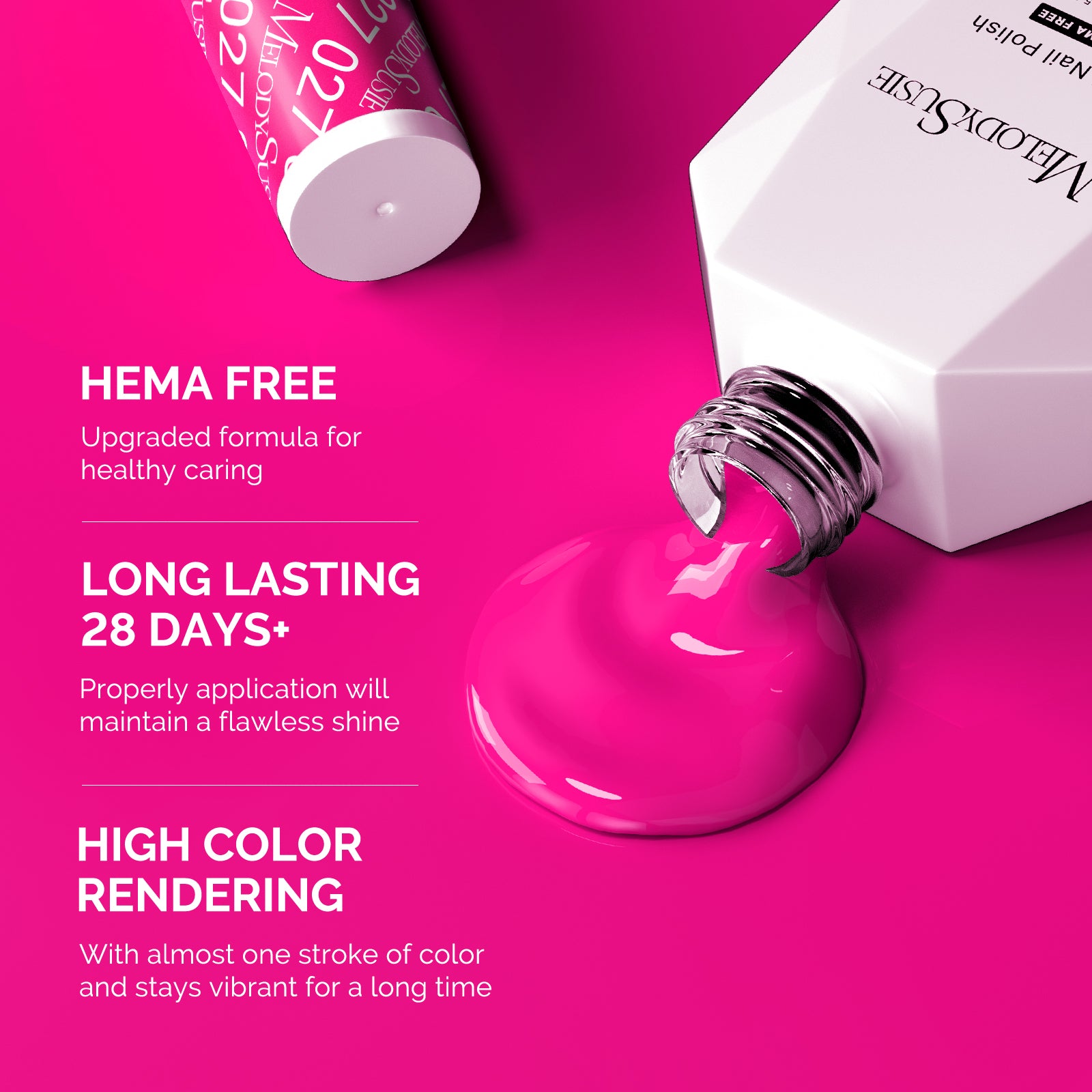027 Peony Pink- HEMA-Free Gel Nail Polish 0.5 fl oz/15ml - 图片3