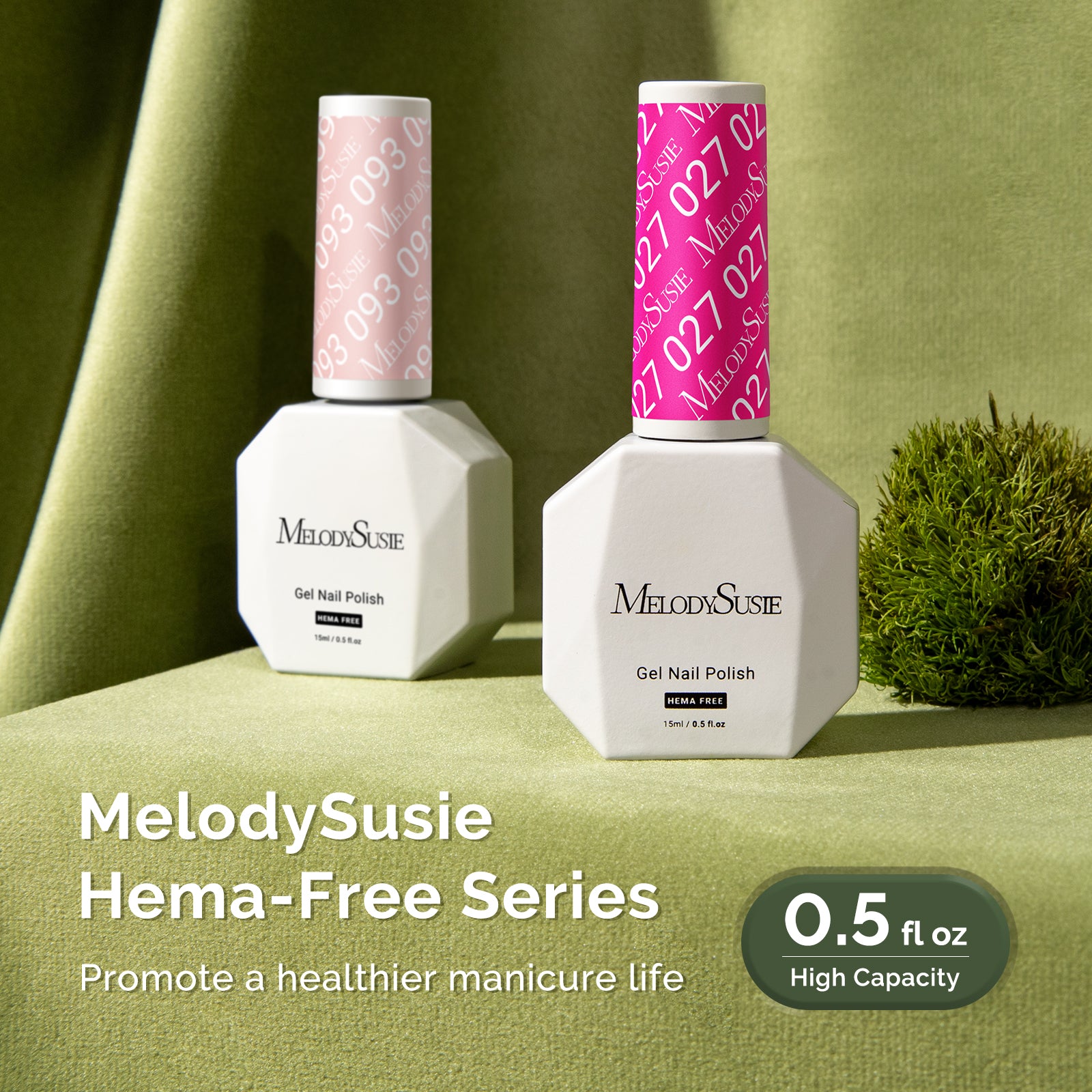 027 Peony Pink- HEMA-Free Gel Nail Polish 0.5 fl oz/15ml - 图片7