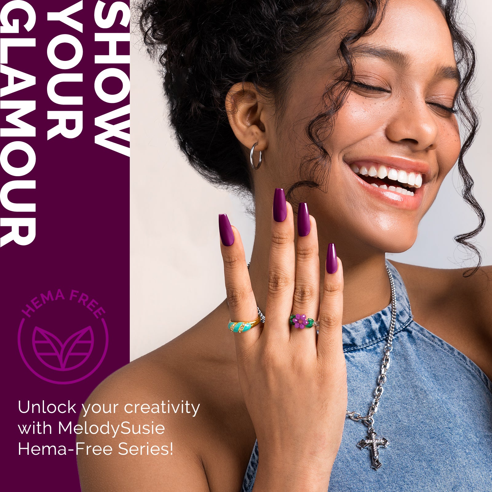 065 Passion Purple - HEMA-Free Gel Nail Polish 0.5 fl oz/15ml - 图片4