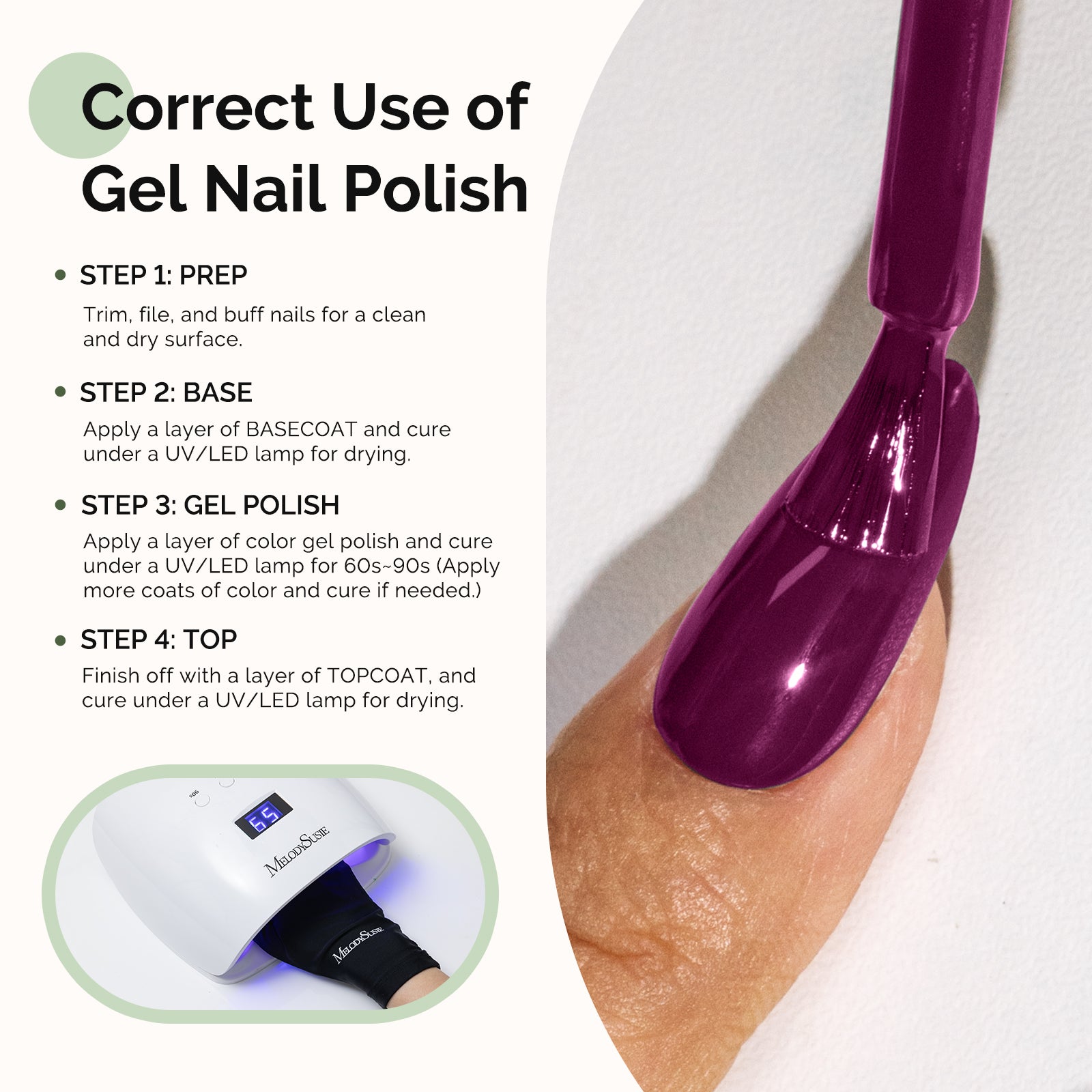 065 Passion Purple - HEMA-Free Gel Nail Polish 0.5 fl oz/15ml - 图片5