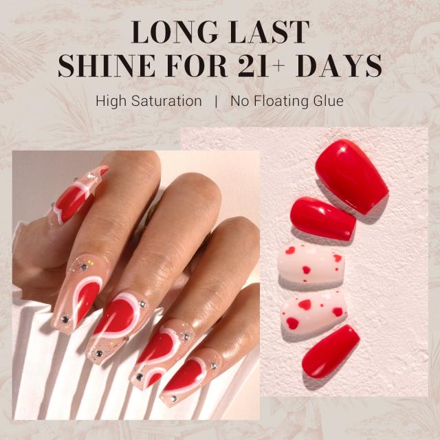 068 Bright Red - TPO-Free Faster UV Curing Gel Nail Polish 0.5 fl oz/15ml