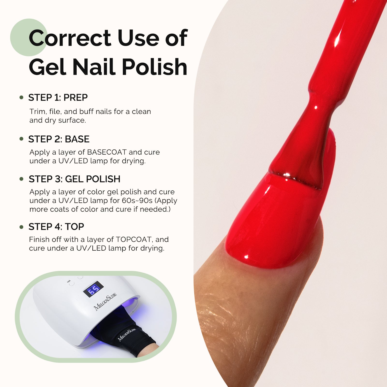 068 Sweety Red - HEMA-Free Gel Nail Polish 0.5 fl oz/15ml - 图片5