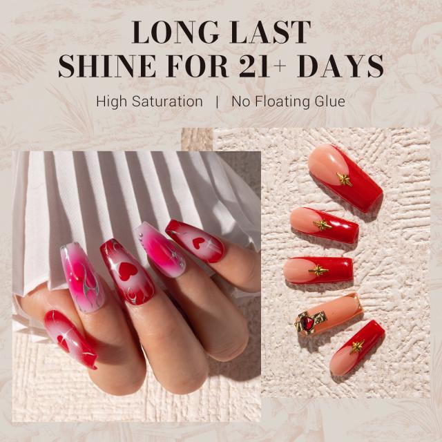 072 red - TPO-Free Faster UV Curing Gel Nail Polish 0.5 fl oz/15ml