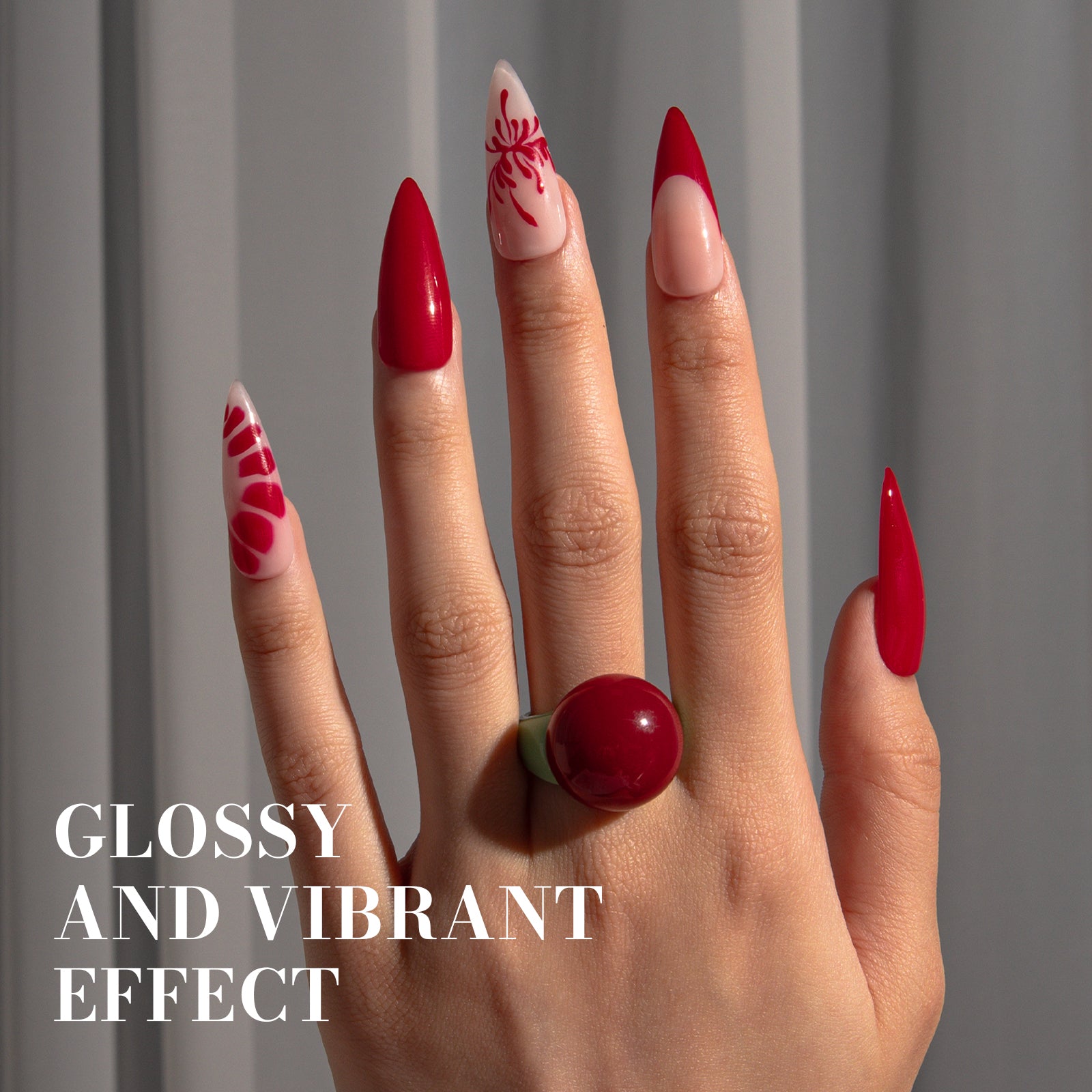 072 red - TPO-Free Faster UV Curing Gel Nail Polish 0.5 fl oz/15ml - 图片5