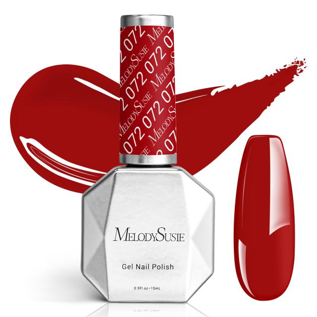 072 red - TPO-Free Faster UV Curing Gel Nail Polish 0.5 fl oz/15ml