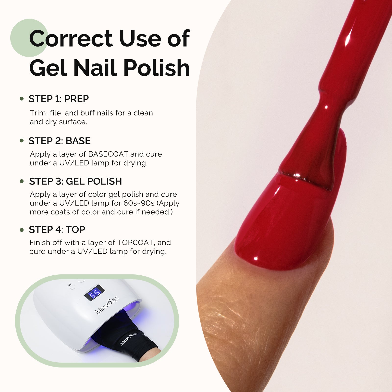 072 Red - HEMA-Free Gel Nail Polish 0.5 fl oz/15ml - 图片5