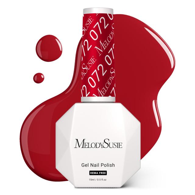072 Red - HEMA-Free Gel Nail Polish 0.5 fl oz/15ml