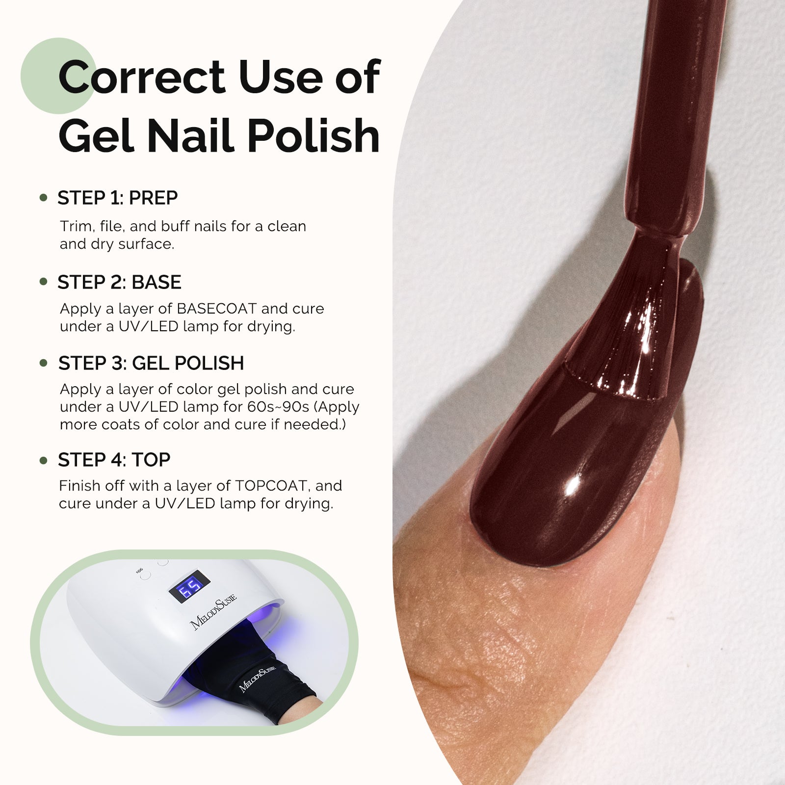 077 Brownie Brown - HEMA-Free Gel Nail Polish 0.5 fl oz/15ml - 图片5