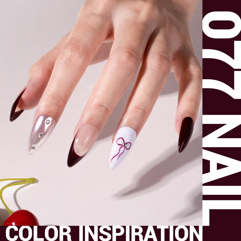 077 Red Brown  - TPO-Free Thick Gel Nail Polish(15ml)