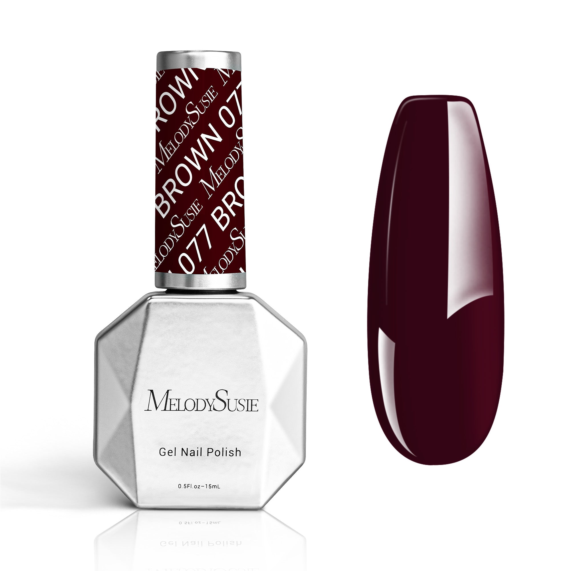 077 Red Brown  - TPO-Free Thick Gel Nail Polish(15ml)