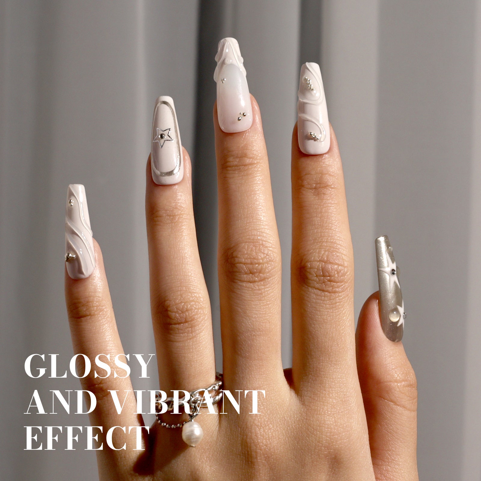 095 Glaze White  - TPO-Free Faster UV Curing Gel Nail Polish 0.5 fl oz/15ml - 图片5