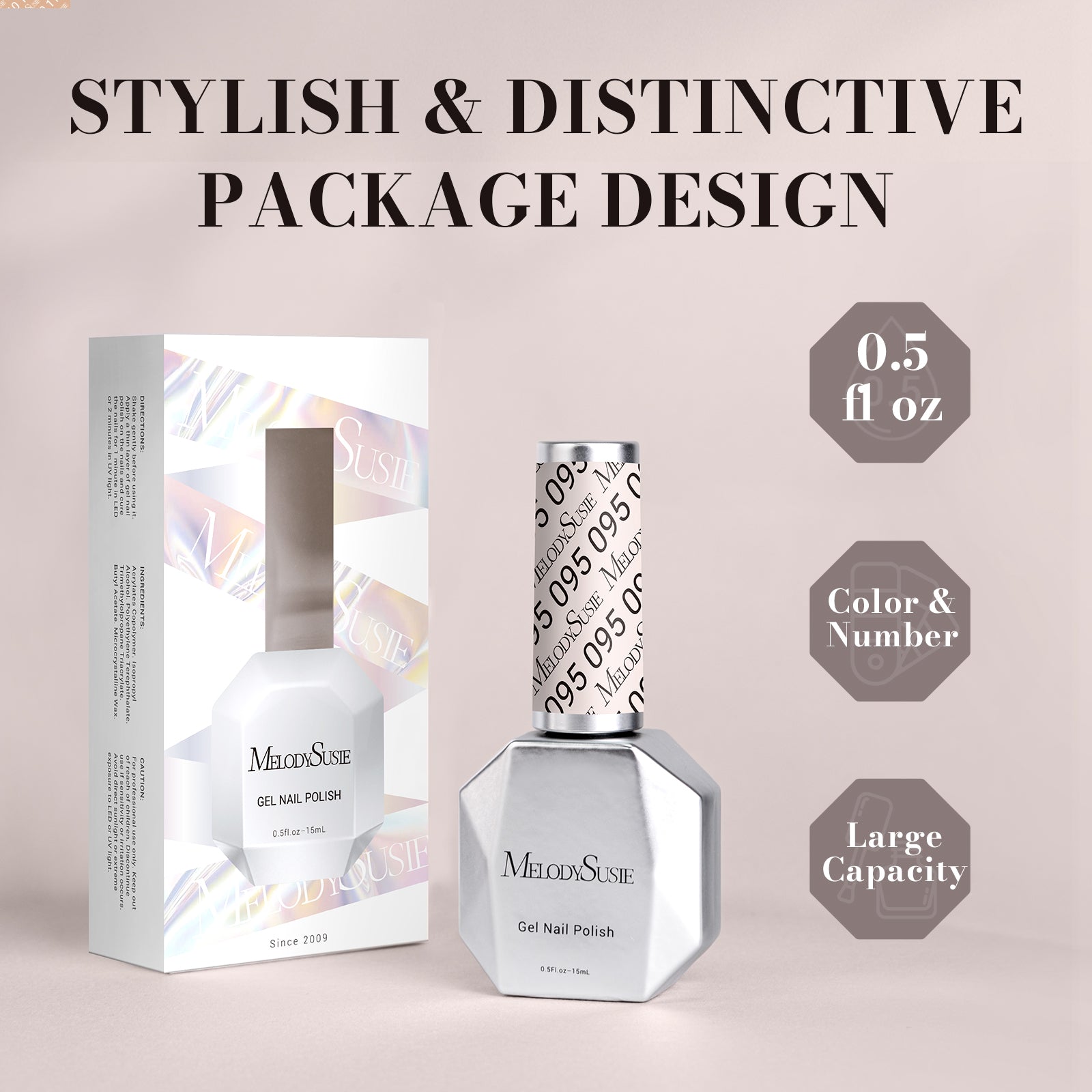 095 Glaze White  - TPO-Free Faster UV Curing Gel Nail Polish 0.5 fl oz/15ml - 图片6