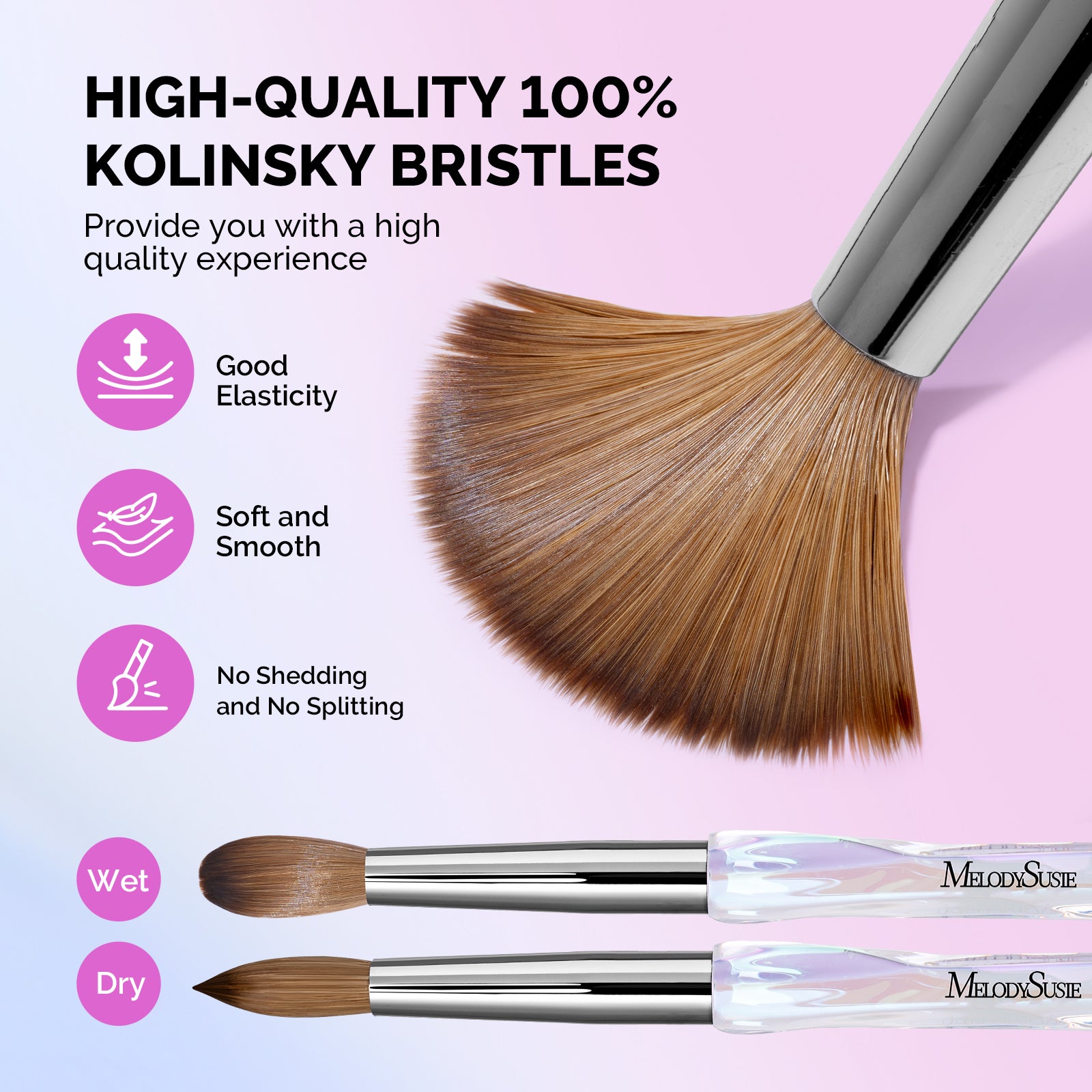 100% Kolinsky Acrylic Nail Brush - 图片5