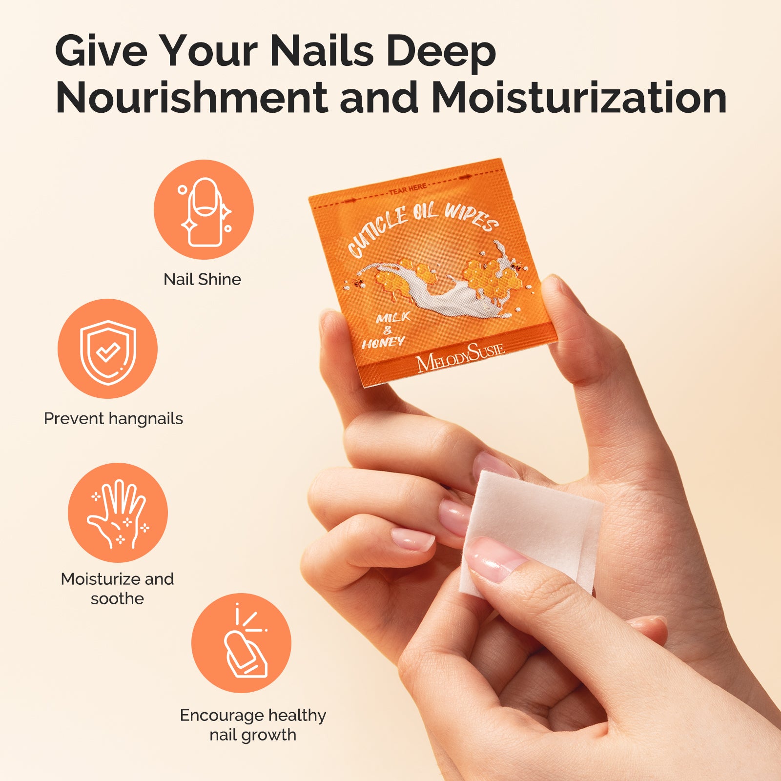 100Pcs Mini Cuticle Oil Wipes - 图片5