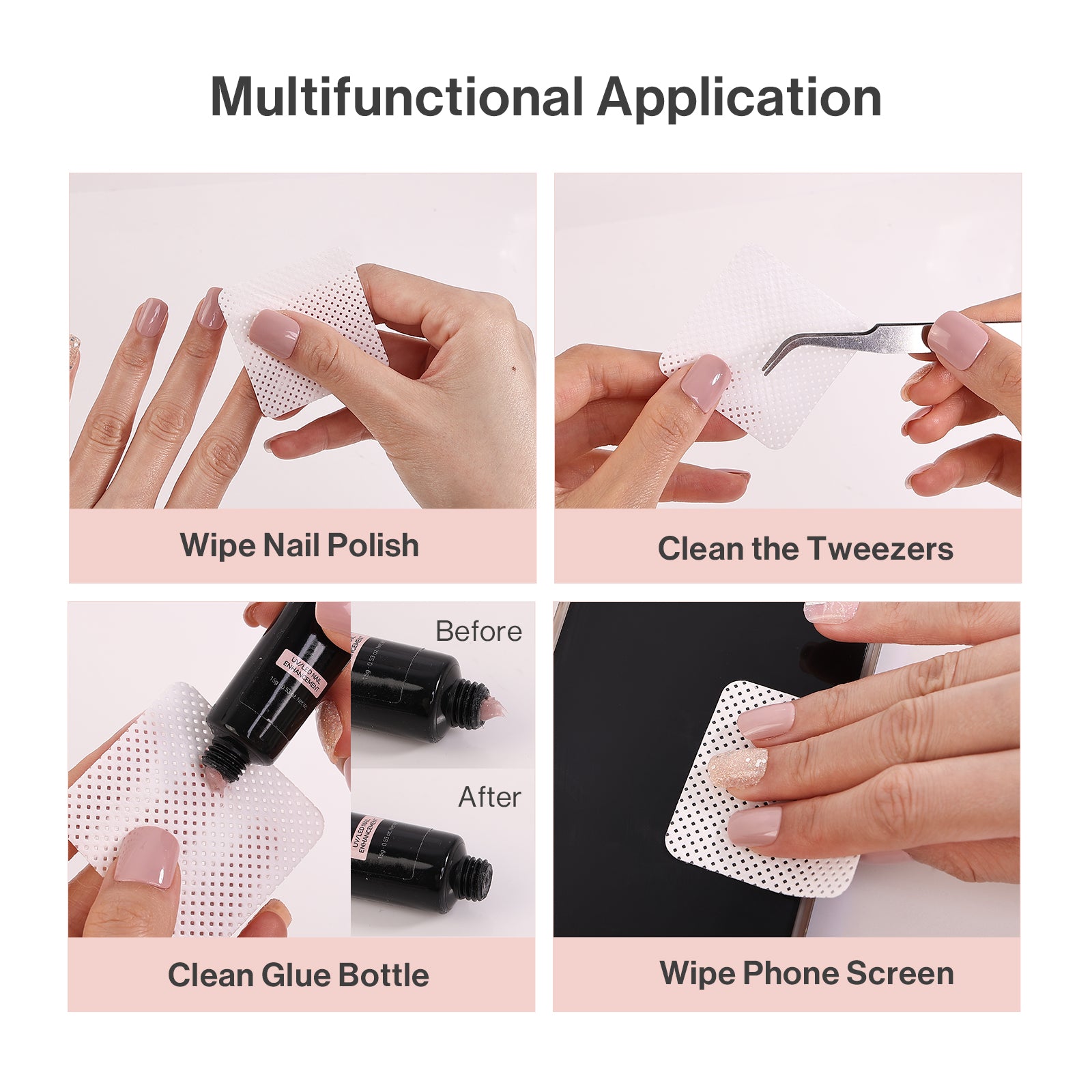 1050 Pcs Lint Free Nail Wipes - 图片6