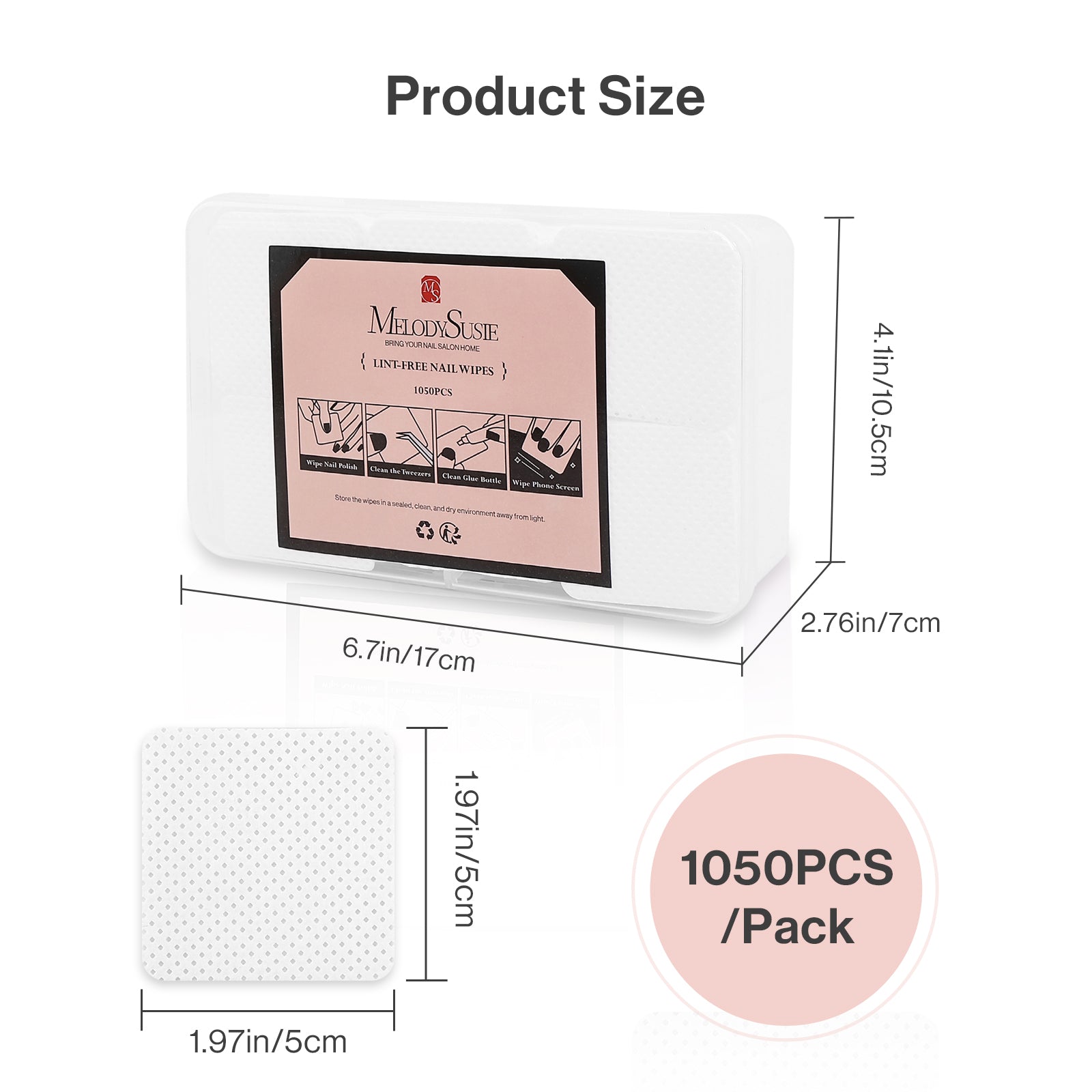 1050 Pcs Lint Free Nail Wipes - 图片7