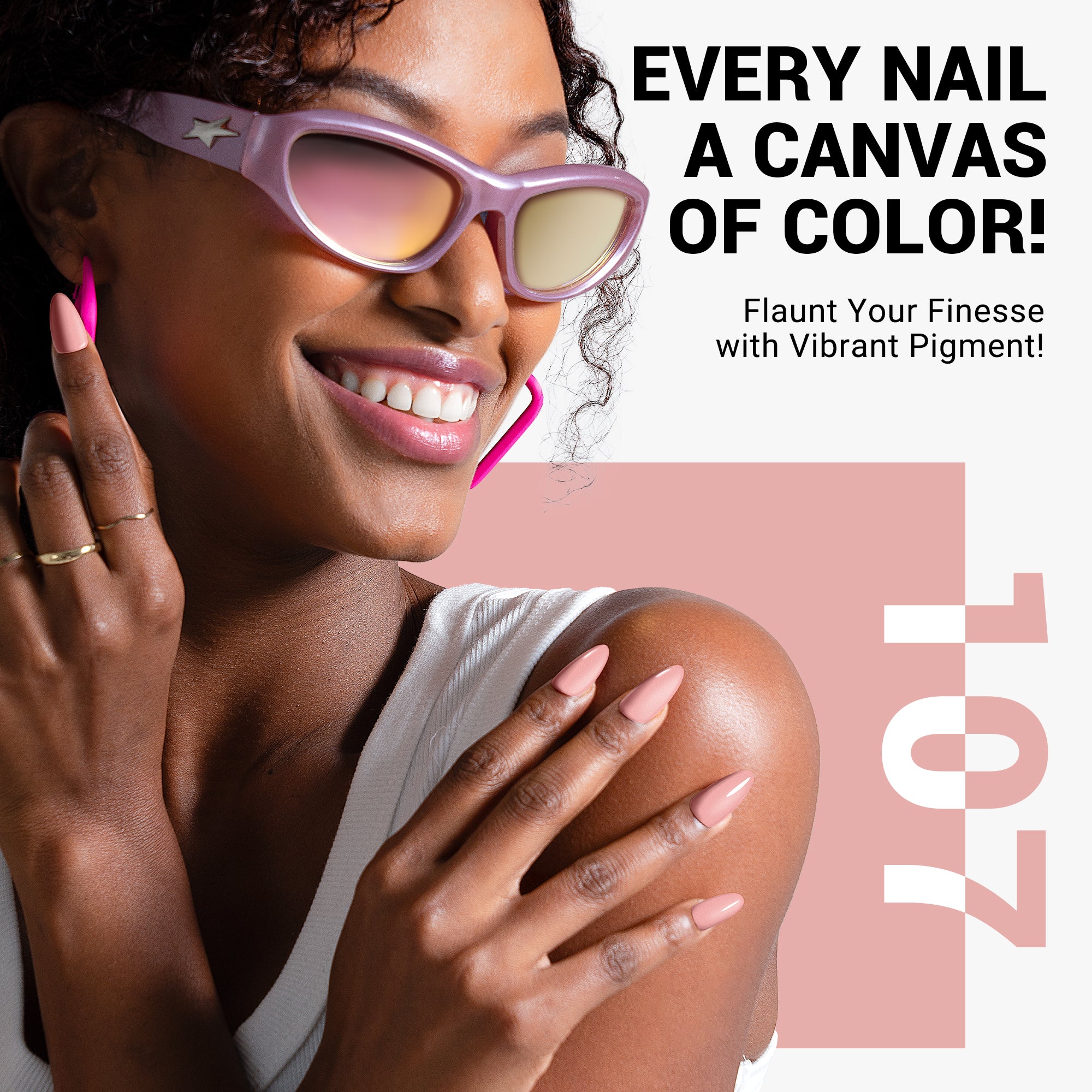 107 Knitted Almond Nude - TPO-Free Thick Gel Nail Polish(15ml) - 图片4