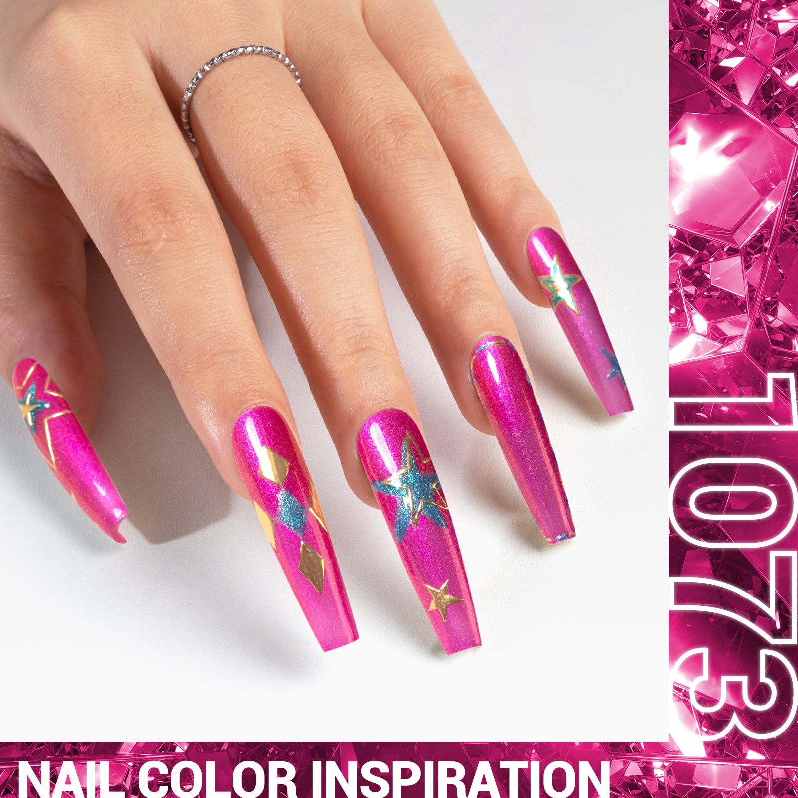 1073 Pink Neon Bliss - TPO-Free Thick Gel Nail Polish(15ml) - 图片2