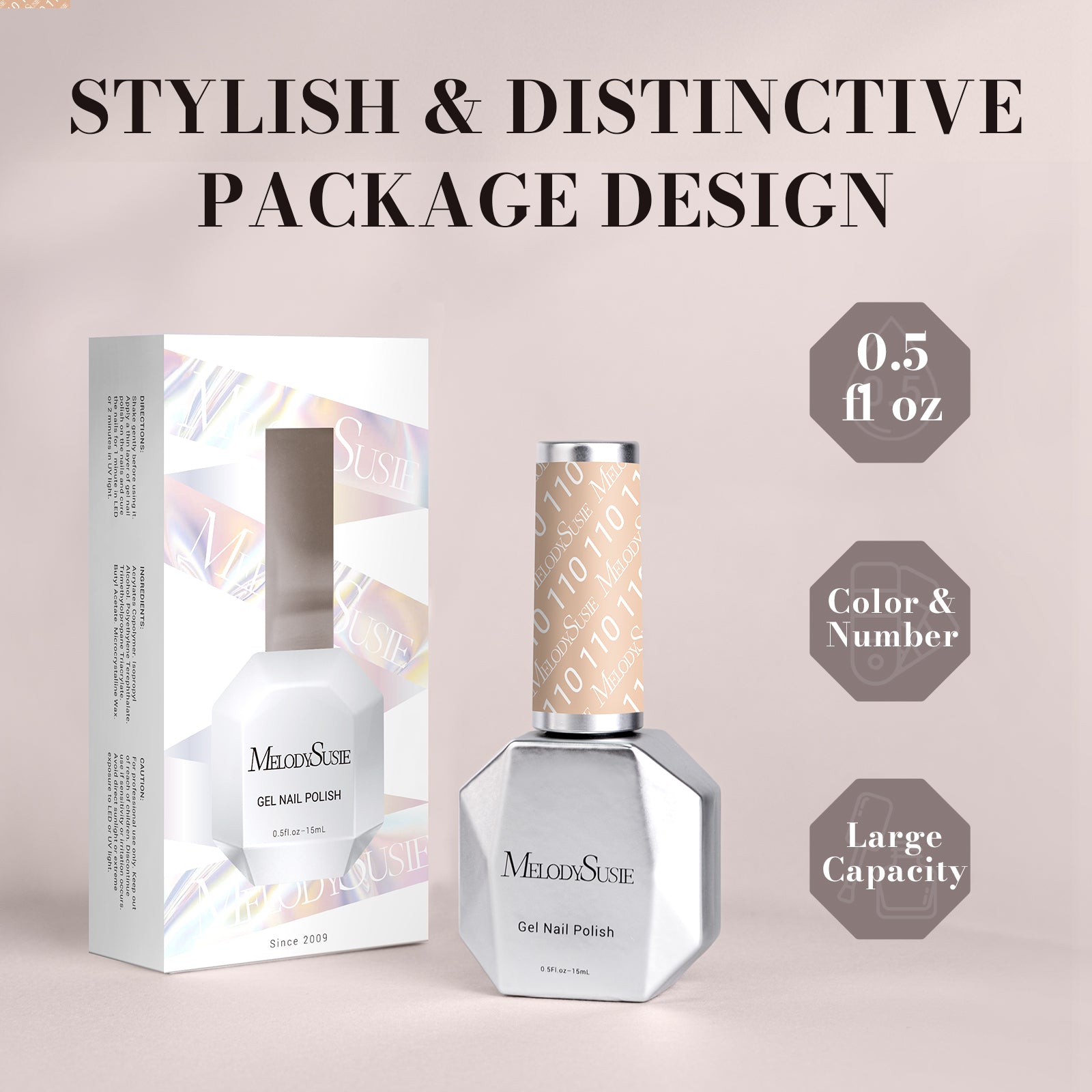 110 Sand Nude - TPO-Free Faster UV Curing Gel Nail Polish 0.5 fl oz/15ml - 图片6