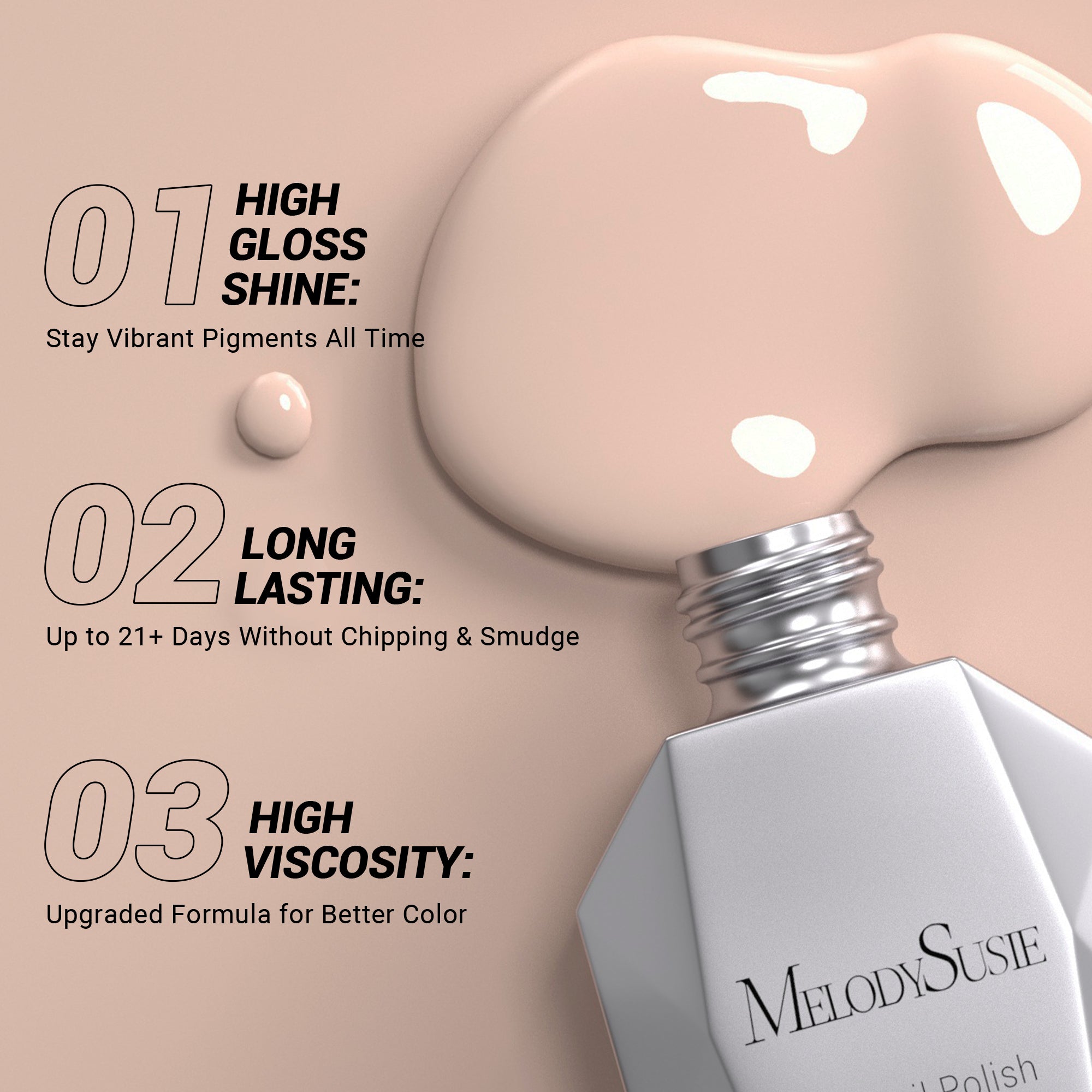 110 Sand Nude - TPO-Free Thick Gel Nail Polish(15ml) - 图片2