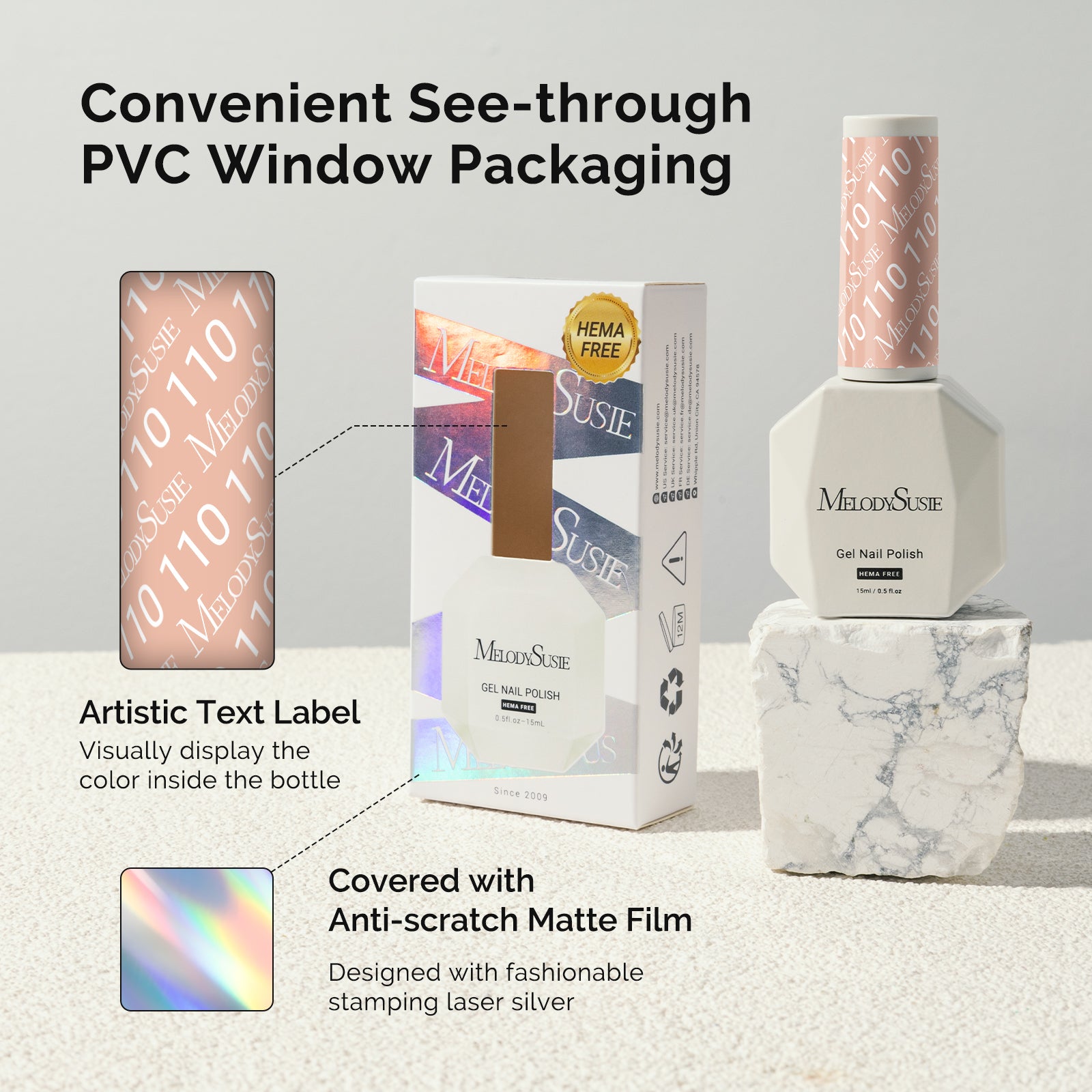 110 Sand Nude - HEMA-Free Gel Nail Polish 0.5 fl oz/15ml - 图片3