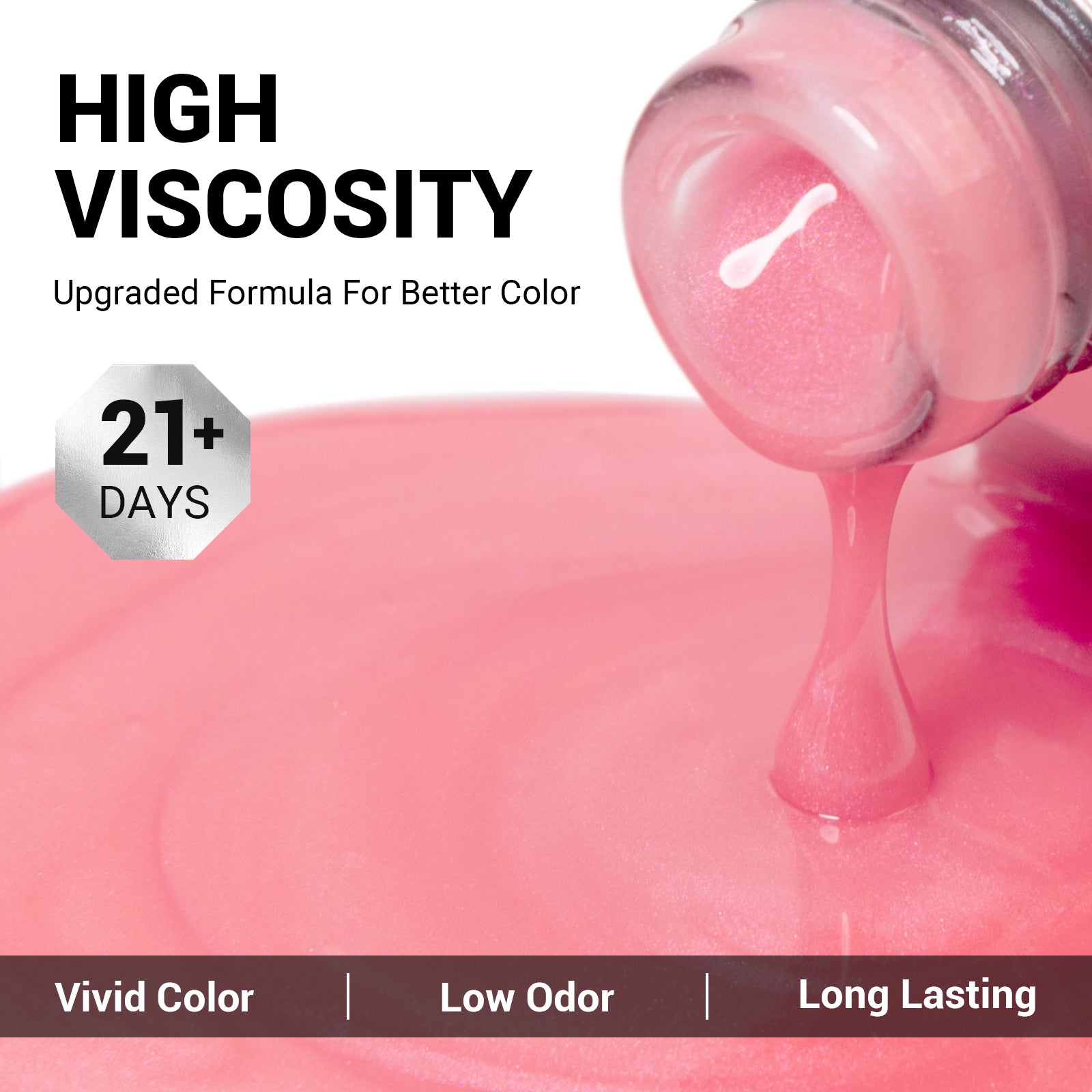 1182 Electric Pink Neon - TPO-Free Thick Gel Nail Polish(15ml) - 图片3