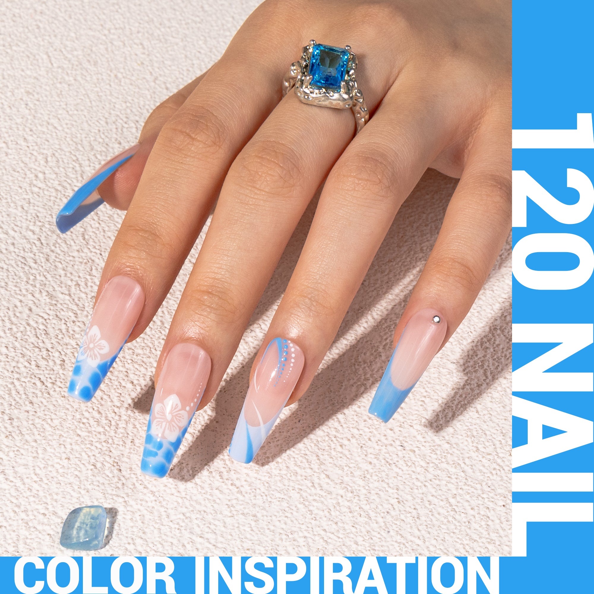 120 Pool Blue - TPO-Free Thick Gel Nail Polish(15ml) - 图片2