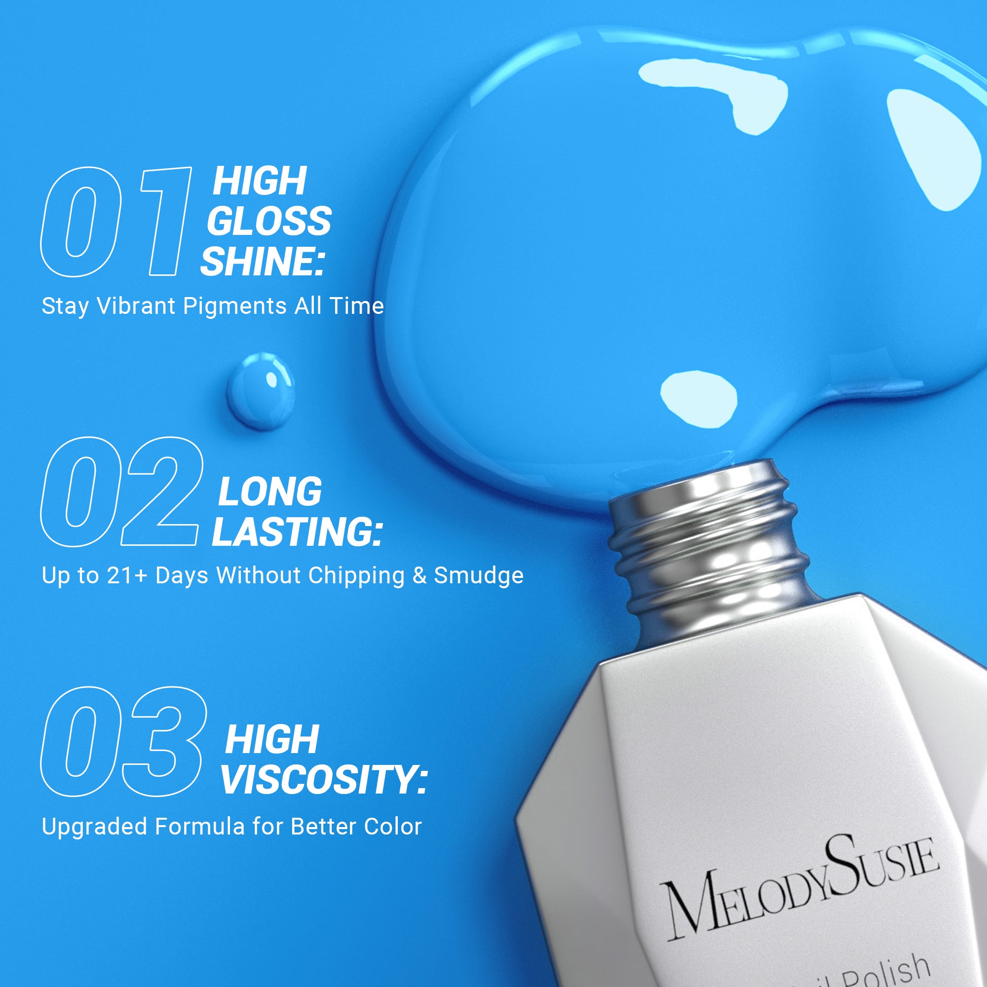 120 Pool Blue - TPO-Free Thick Gel Nail Polish(15ml) - 图片3