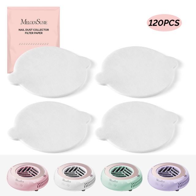 120Pcs Disposable Filter Papers for HPROA Nail Dust Collector