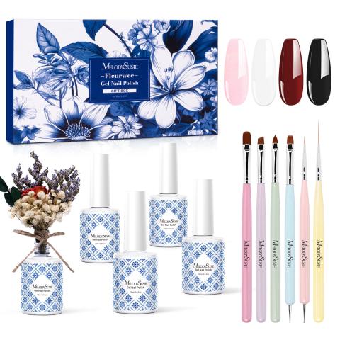 Fleurwee HEMA-Free & HPMA-Free & TPO-Free Plant-based Gel Nail Polish Gift Box - 0.5 fl oz/15ml