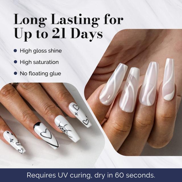 Fleurwee HEMA-Free & HPMA-Free & TPO-Free Plant-based Gel Nail Polish Gift Box - 0.5 fl oz/15ml