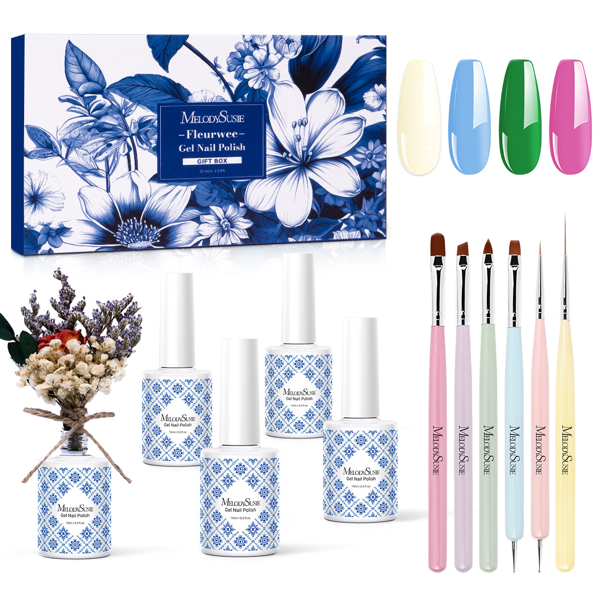 Fleurwee HEMA-Free & HPMA-Free & TPO-Free Plant-based Gel Nail Polish Gift Box - 0.5 fl oz/15ml - 图片9