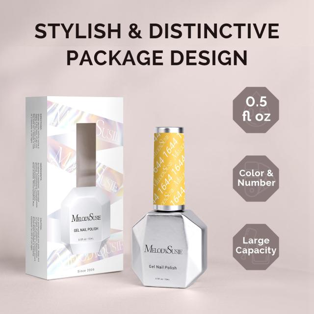 1644 Autumn Leaf Yellow - TPO-Free Faster UV Curing Gel Nail Polish(15ml)