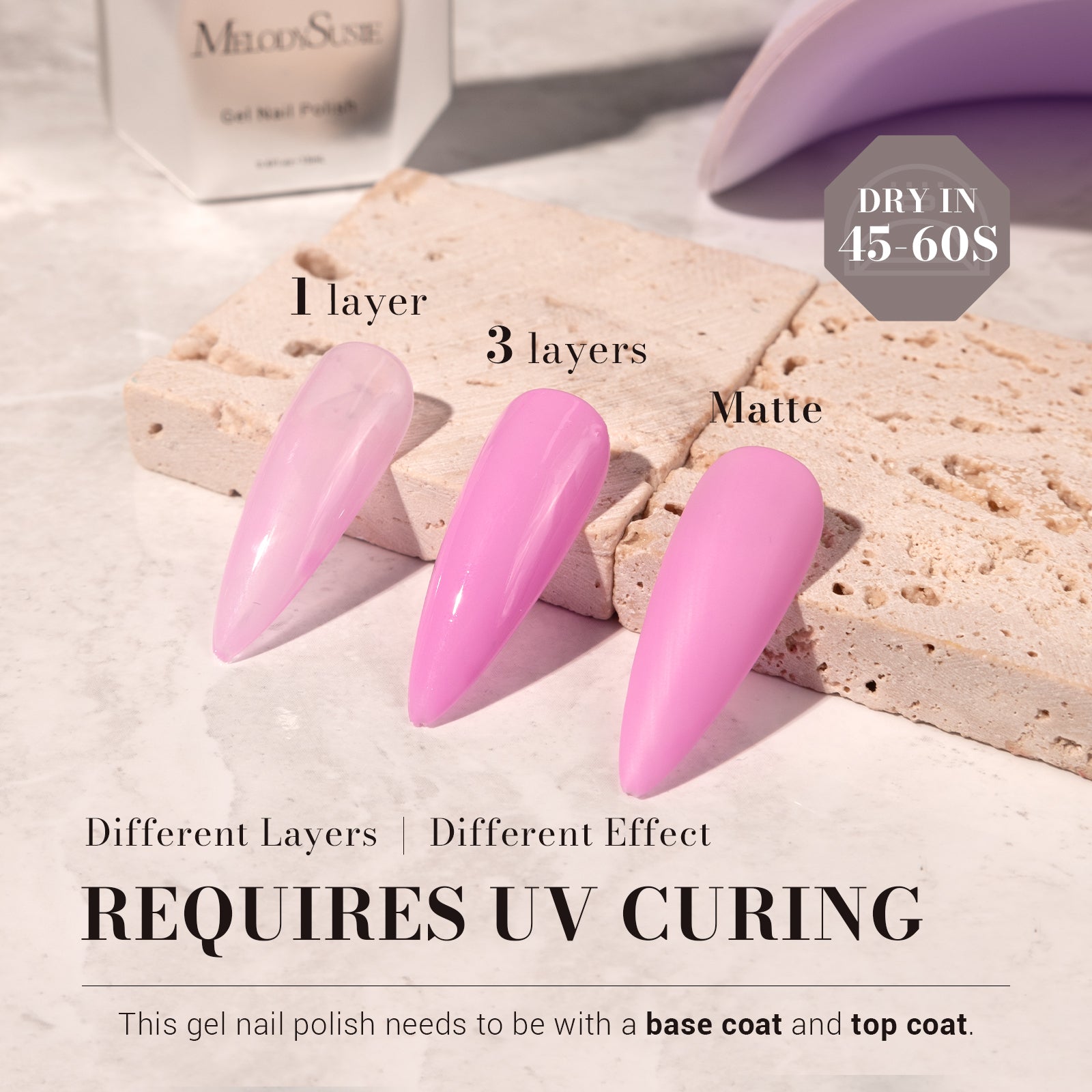 1646 Pink - TPO-Free Faster UV Curing Gel Nail Polish 0.5 fl oz/15ml - 图片3