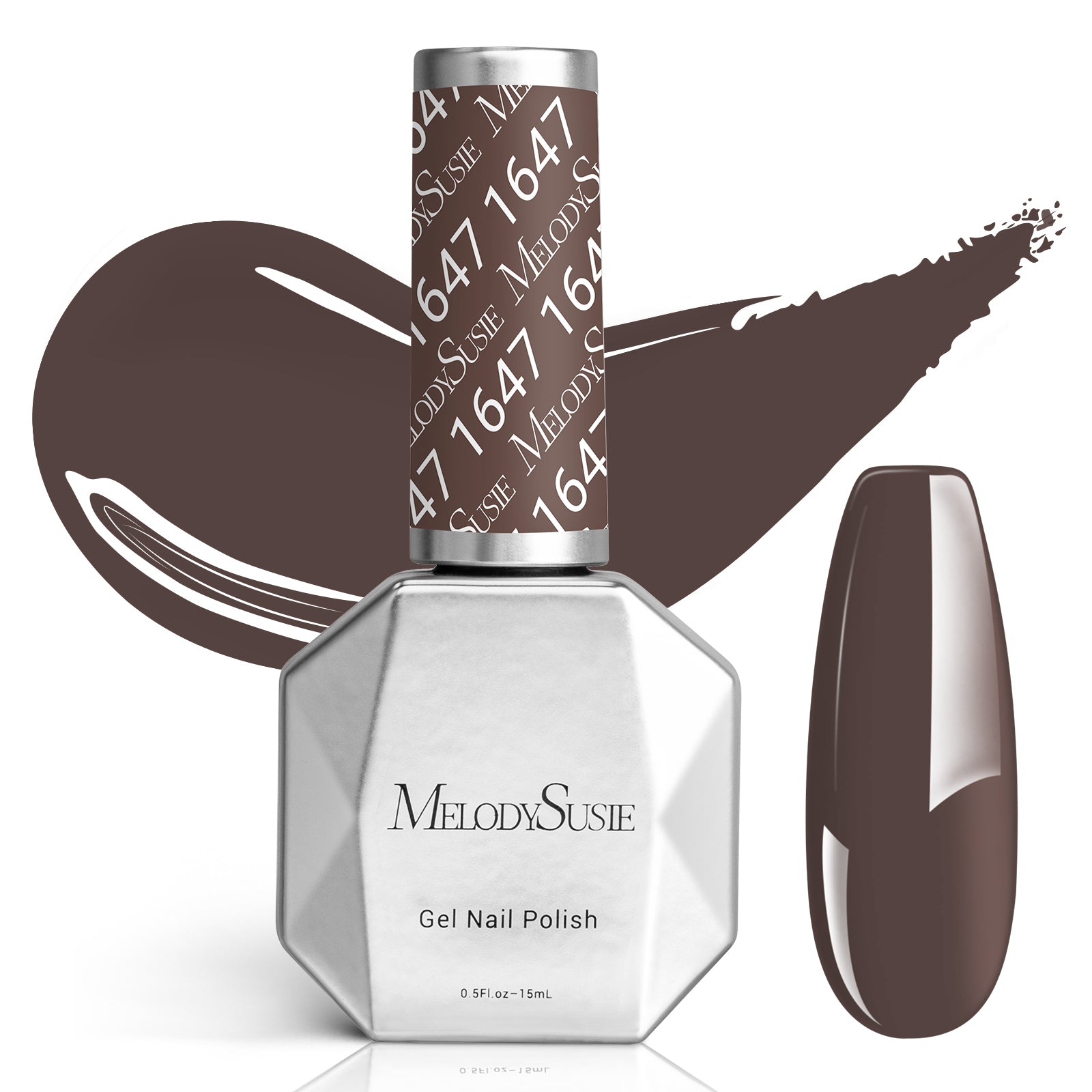 1647 Gray Brown - TPO-Free Faster UV Curing Gel Nail Polish 0.5 fl oz/15ml