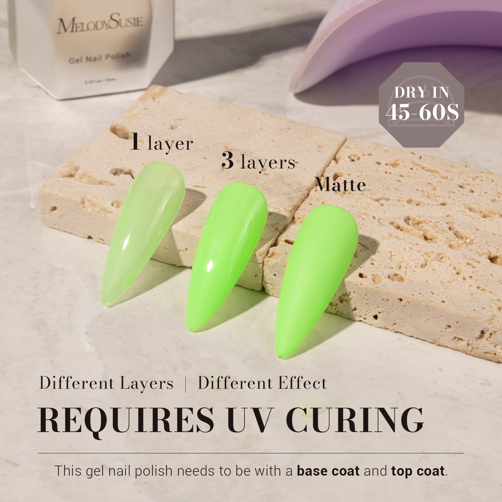 1649 Lime Green - TPO-Free Faster UV Curing Gel Nail Polish(15ml) - 图片5