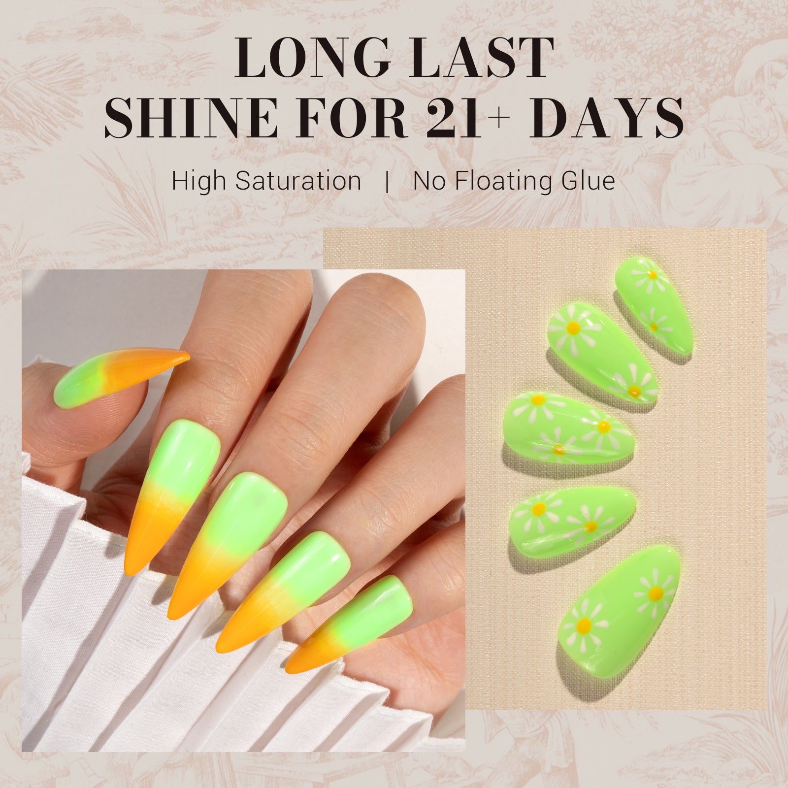 1649 Lime Green - TPO-Free Faster UV Curing Gel Nail Polish(15ml) - 图片4