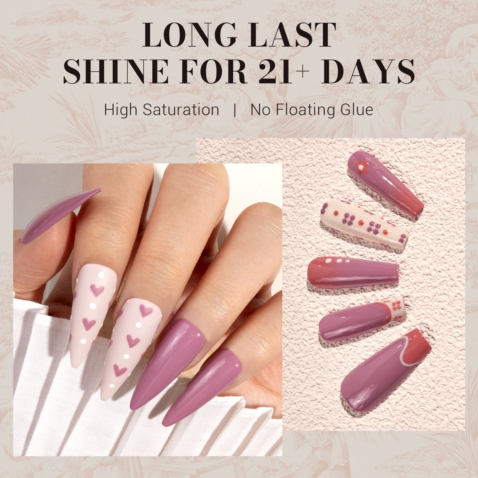 1650 Gray Purple - TPO-Free Faster UV Curing Gel Nail Polish 0.5 fl oz/15ml - 图片4