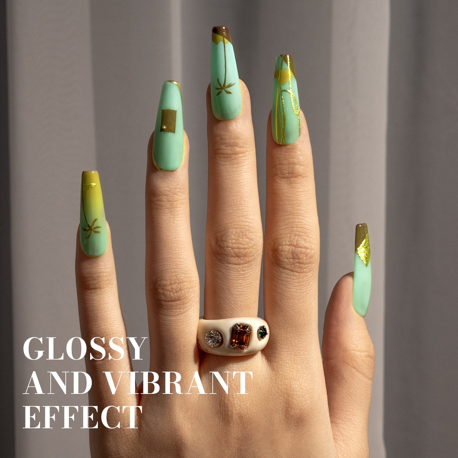 1651 Mint Green - TPO-Free Faster UV Curing Gel Nail Polish 0.5 fl oz/15ml - 图片5