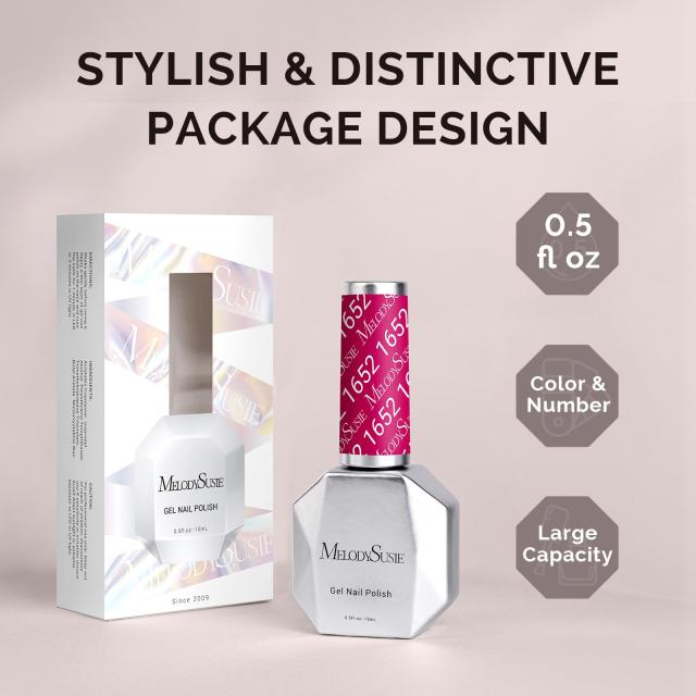 1652 Berry Wine Red - TPO-Free Faster UV Curing Gel Nail Polish(15ml)