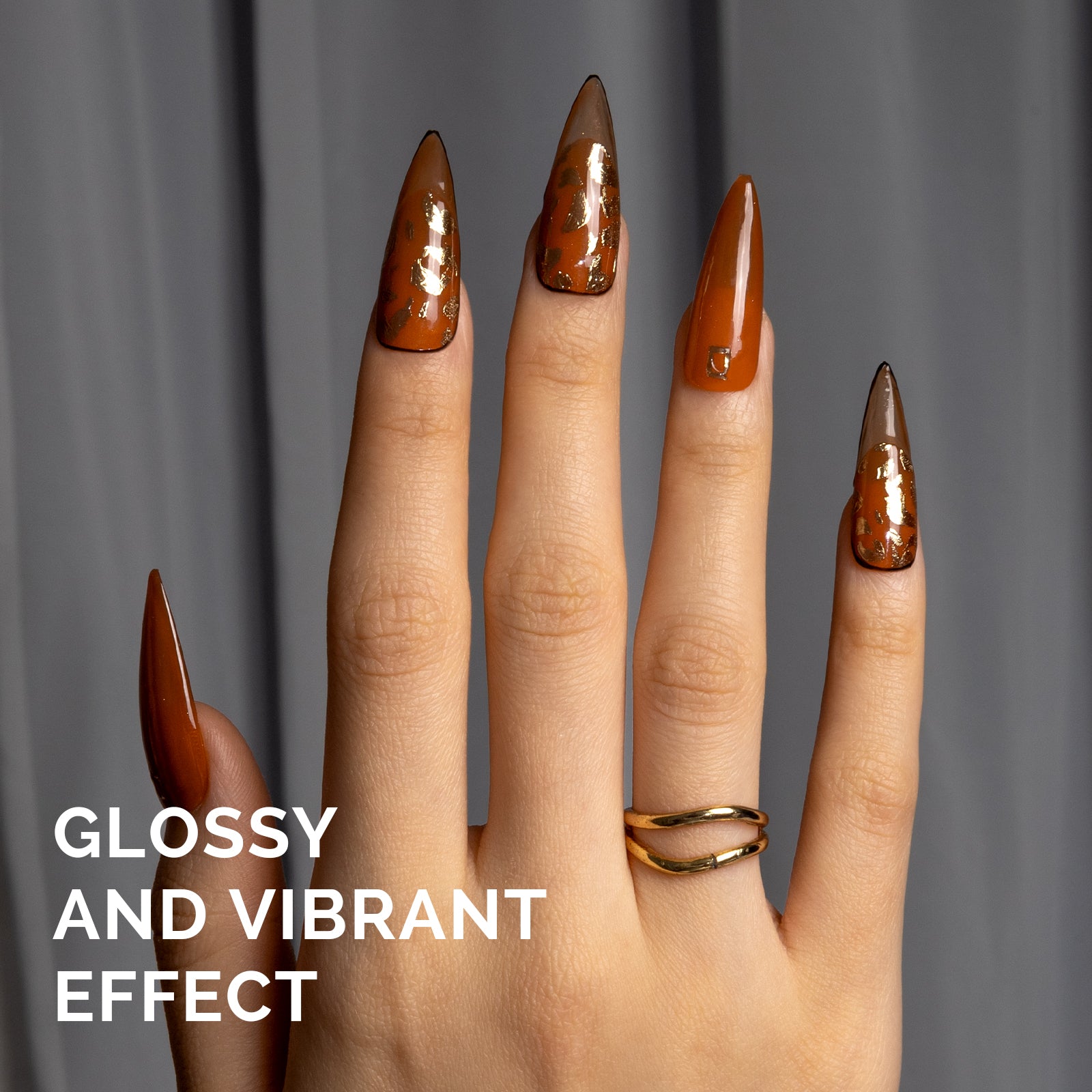 1654 Candied Brown - TPO-Free Faster UV Curing Gel Nail Polish(15ml) - 图片5