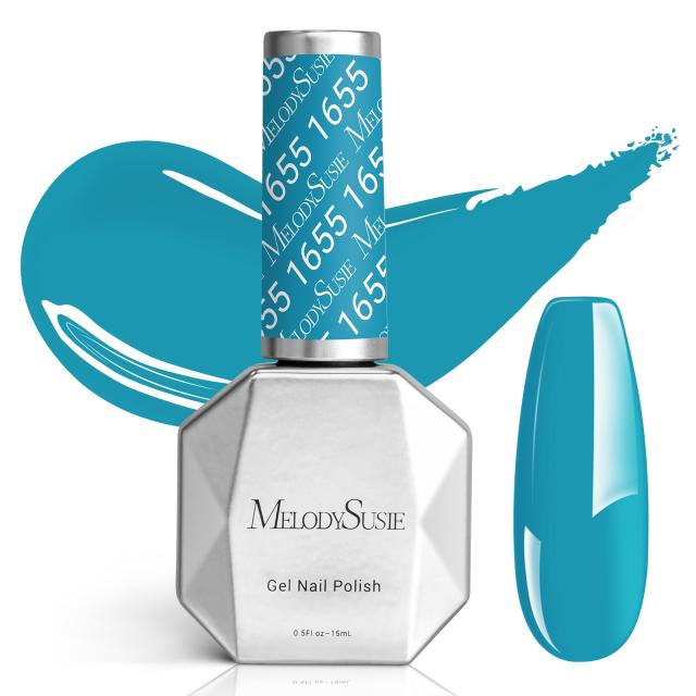 1655 Cerulean Blue - TPO-Free Faster UV Curing Gel Nail Polish(15ml)