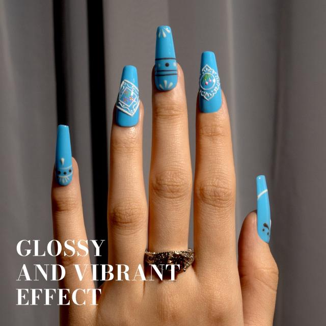 1656 Clear Sky Blue - TPO-Free Faster UV Curing Gel Nail Polish(15ml)