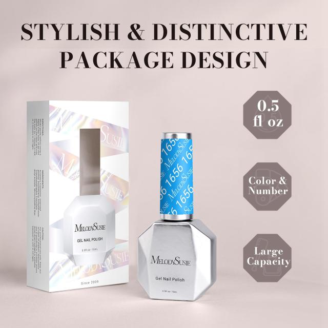 1656 Clear Sky Blue - TPO-Free Faster UV Curing Gel Nail Polish(15ml)